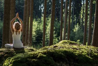 Yoga in the forrest